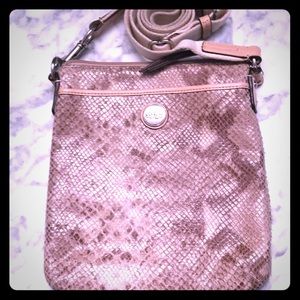 Coach snakeskin crossbody purse